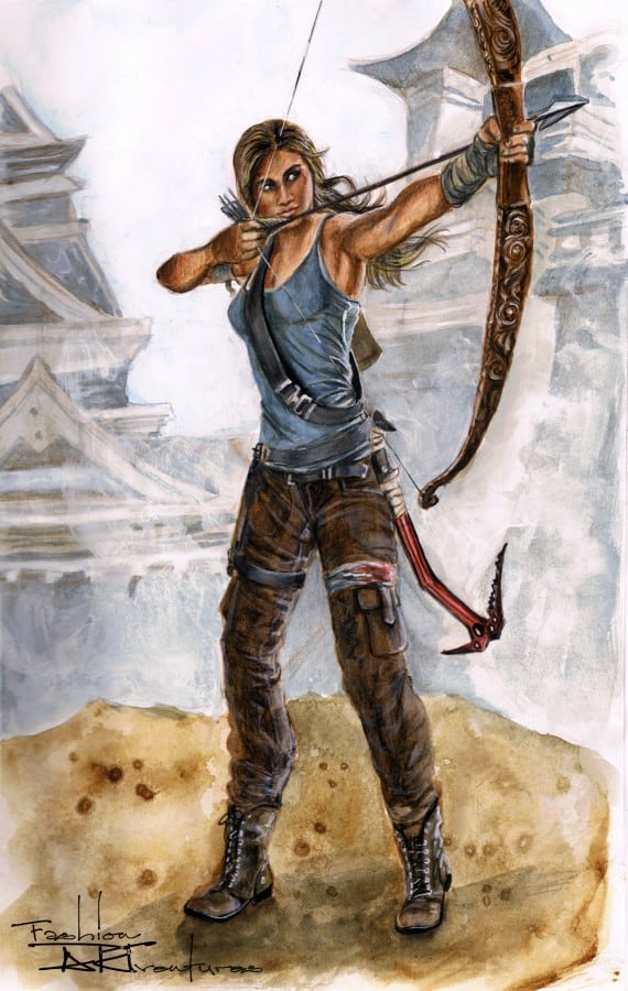 Tomb Raider fashion illustration